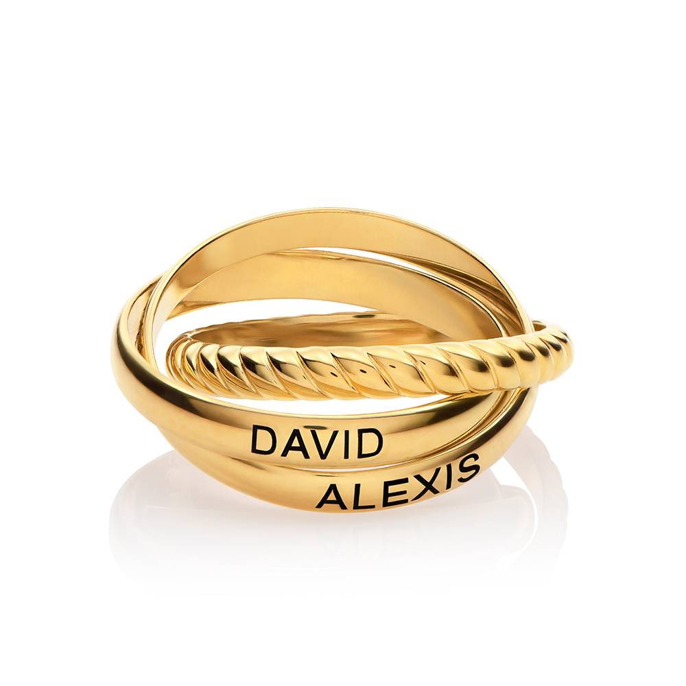 Anillo Entretejido Corda en Baño de Oro-2 foto de producto