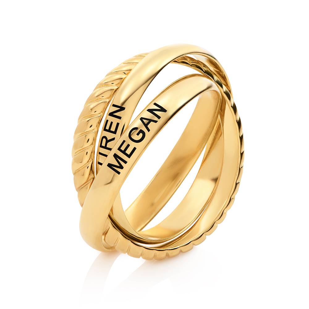 Anillo Entretejido Corda en Baño de Oro-1 foto de producto