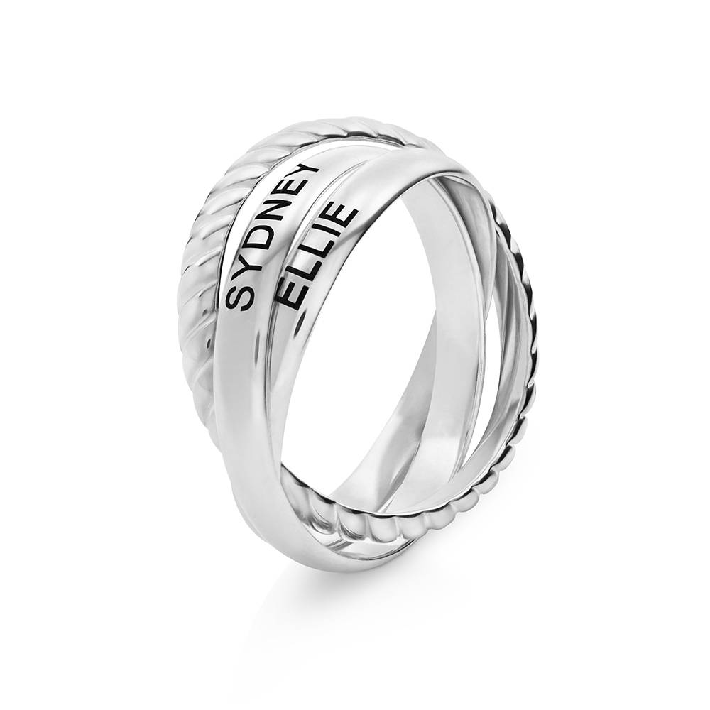 Anillo Entretejido Corda en Plata-1 foto de producto