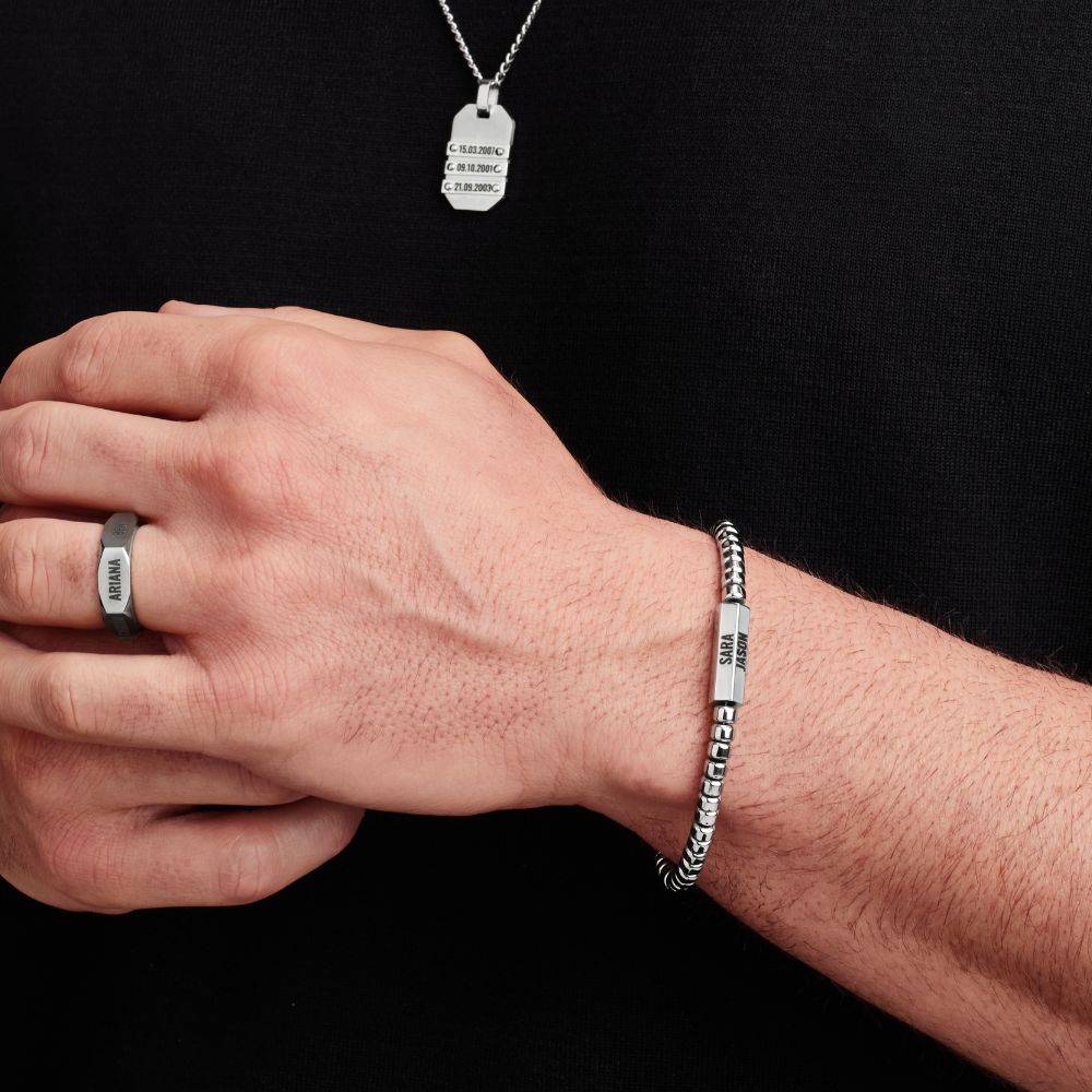 Pulsera Crossrails para Hombre en Acero Inoxidable-6 foto de producto