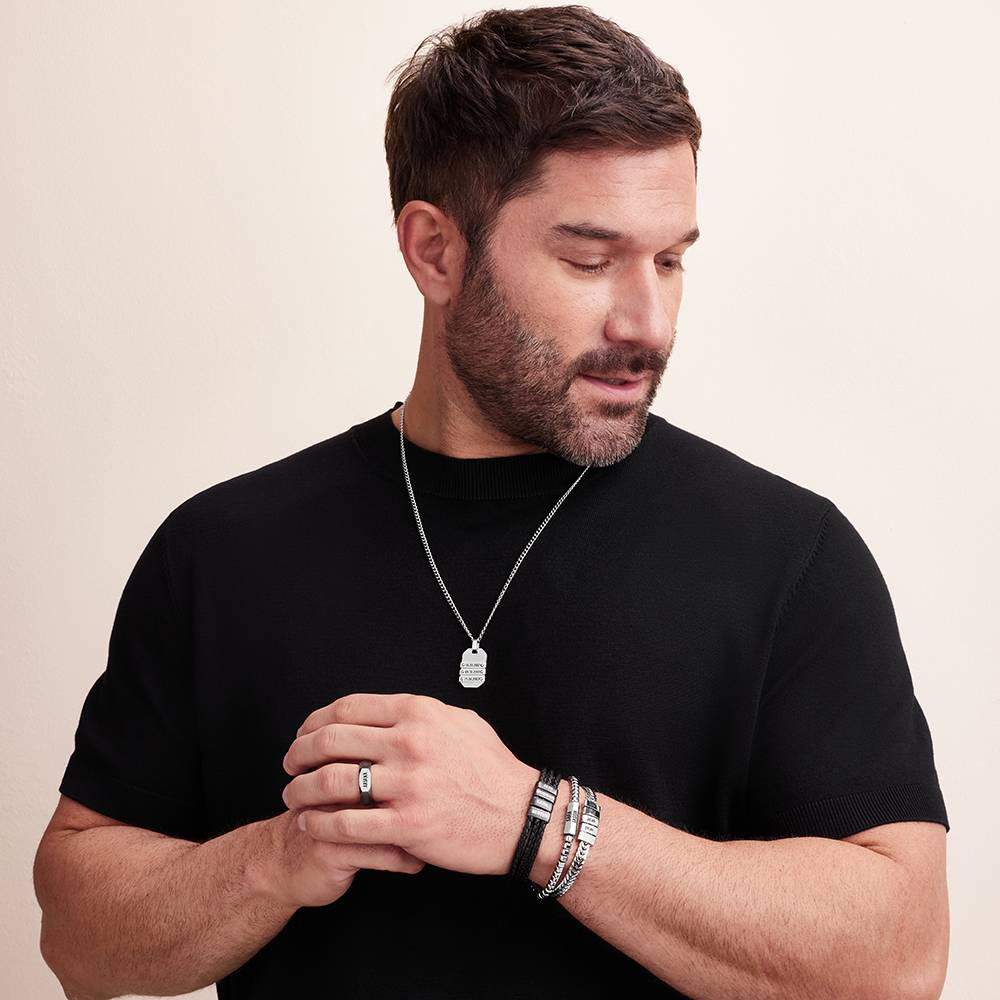 Pulsera Crossrails para Hombre en Acero Inoxidable-4 foto de producto