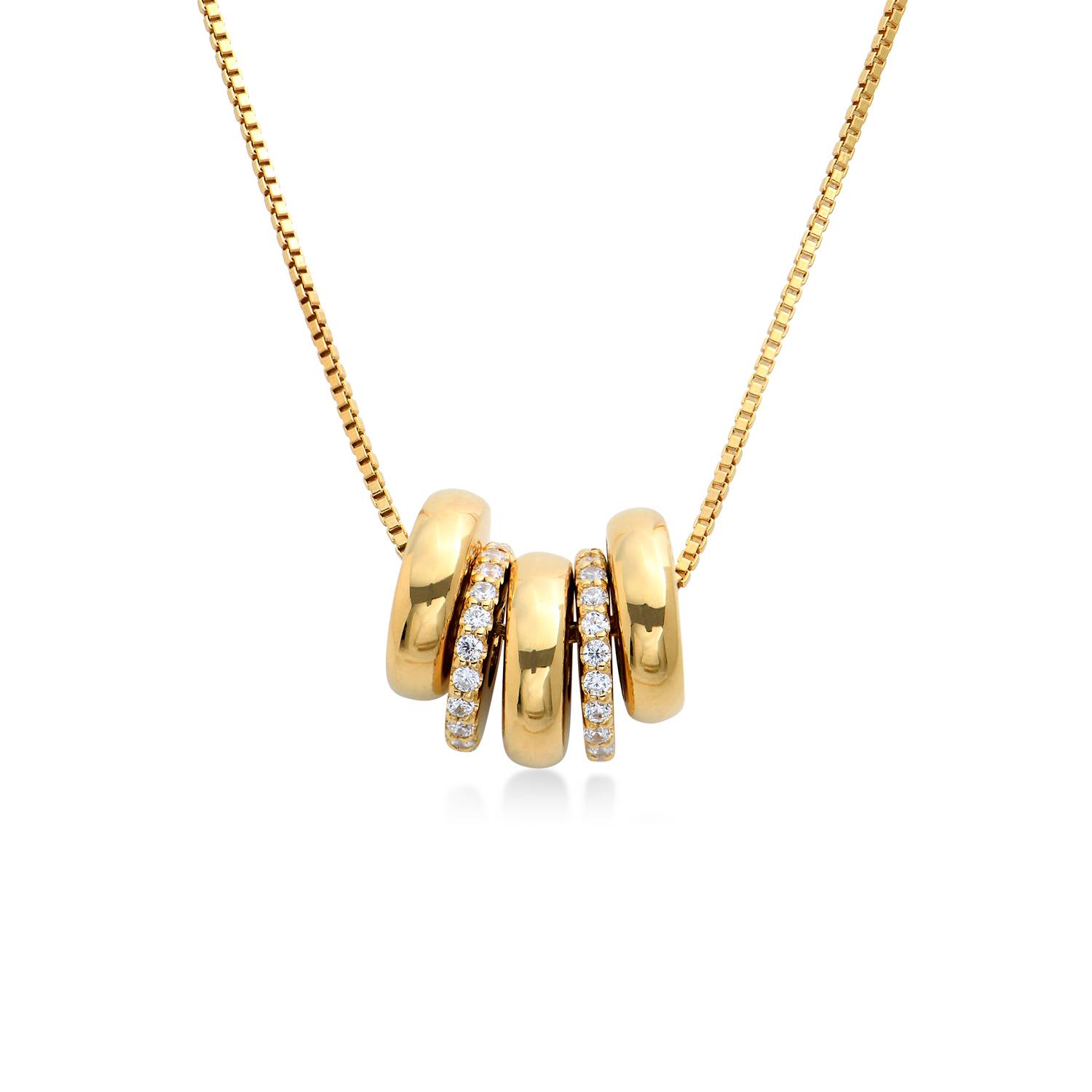 Grabados  Candy Personalizados y Abalorios de Zirconia Cúbica en Vermeil de Oro-1 foto de producto
