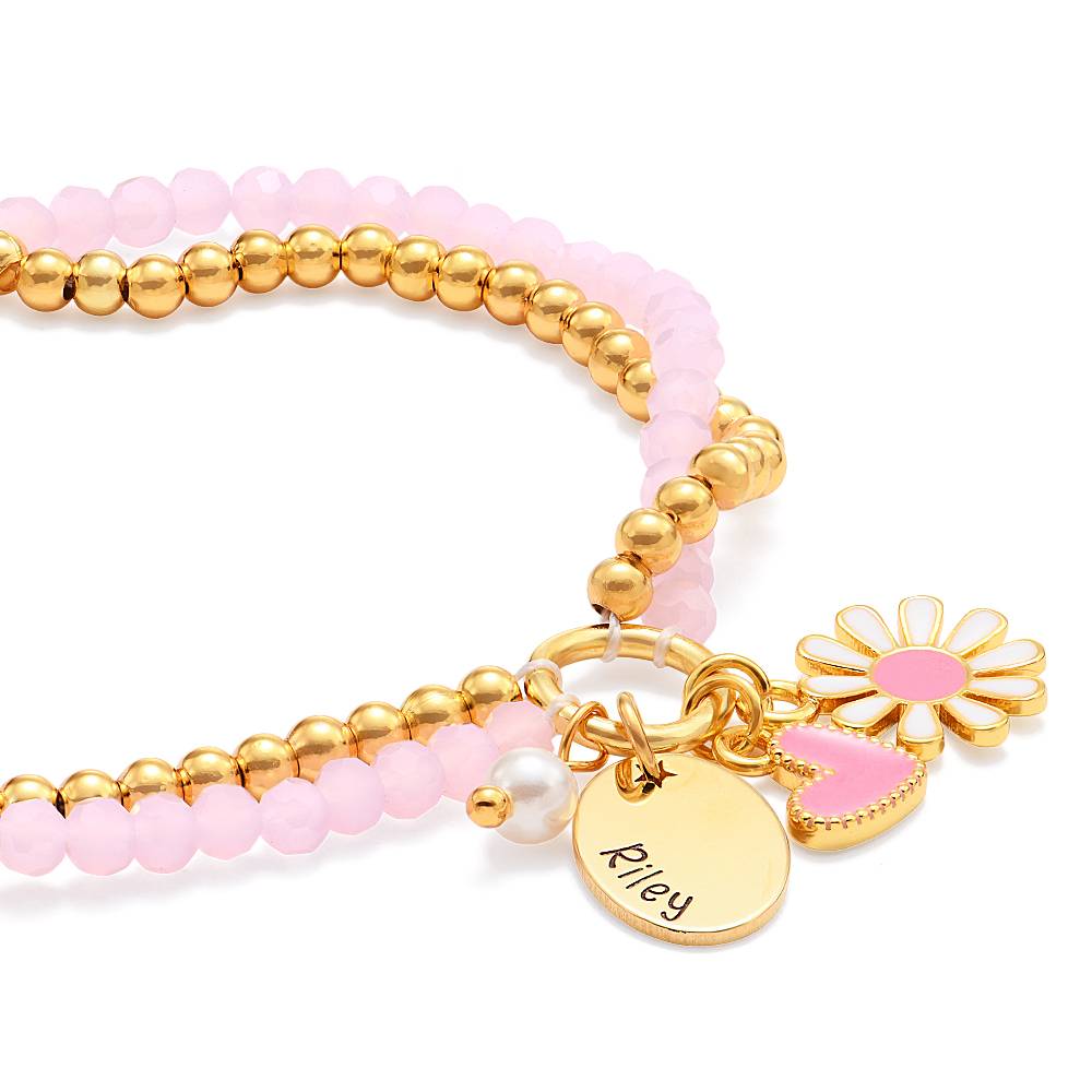 Pulsera con Nombre Daisygirl en Latón Chapado en Oro de-4 Pulsera con Nombre Daisygirl en Latón Chapado en Oro de-4 foto de producto