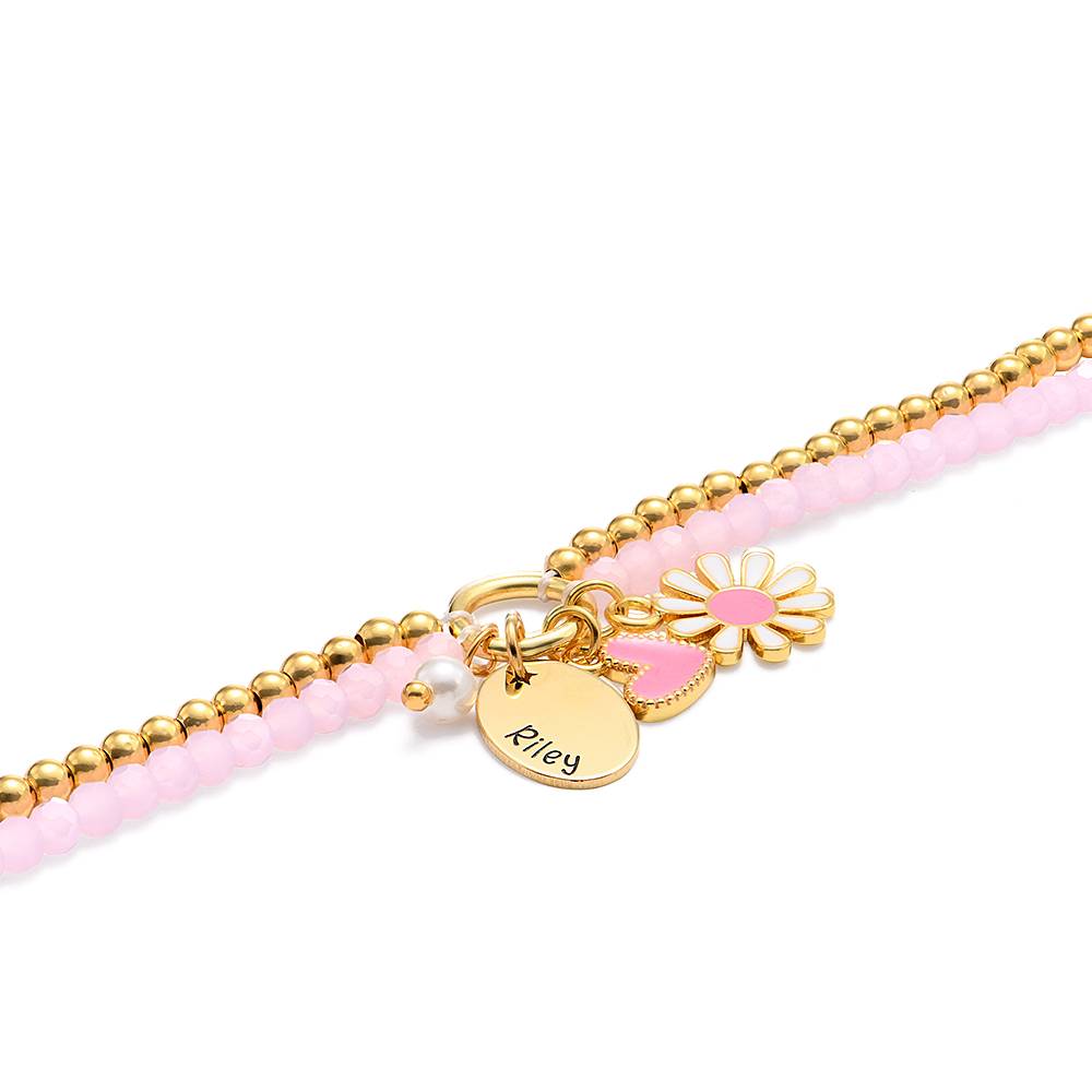 Pulsera con Nombre Daisygirl en Latón Chapado en Oro de-3 Pulsera con Nombre Daisygirl en Latón Chapado en Oro de-3 foto de producto
