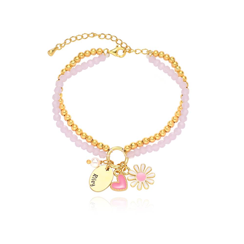 Pulsera con Nombre Daisygirl en Latón Chapado en Oro de-5 Pulsera con Nombre Daisygirl en Latón Chapado en Oro de-5 foto de producto