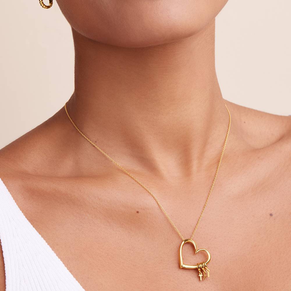 Collar Delina con Iniciales Colgantes en Oro Vermeil de-2 Collar Delina con Iniciales Colgantes en Oro Vermeil de-2 foto de producto