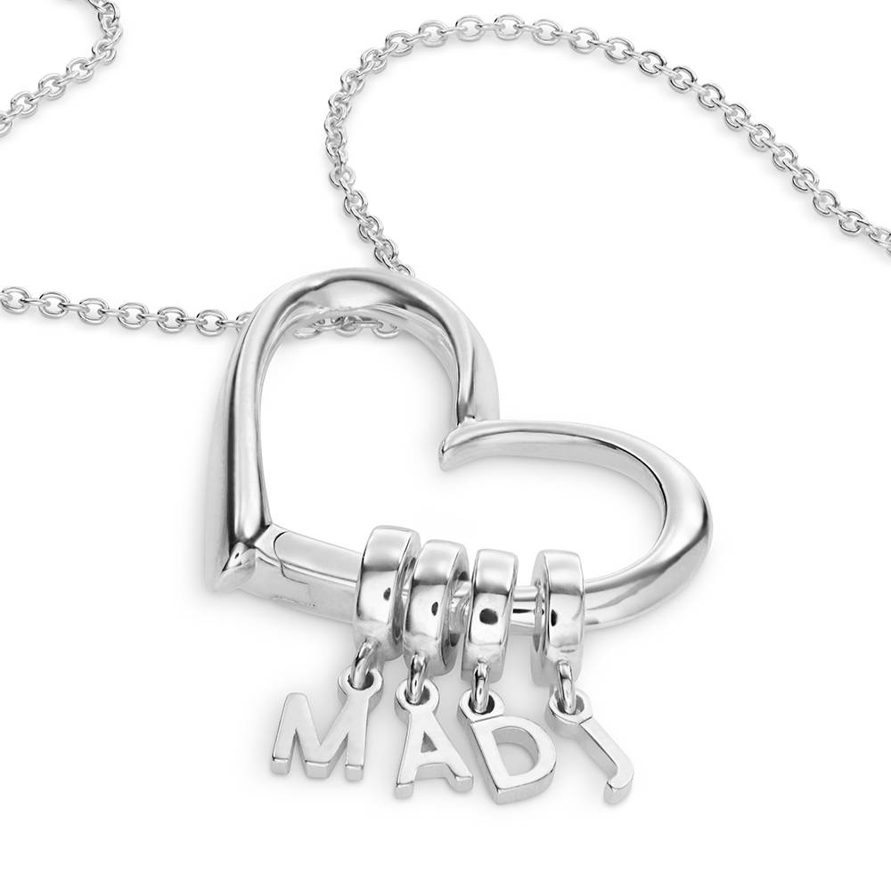 Collar Delina con Iniciales Colgantes en Plata Esterlina-6 foto de producto