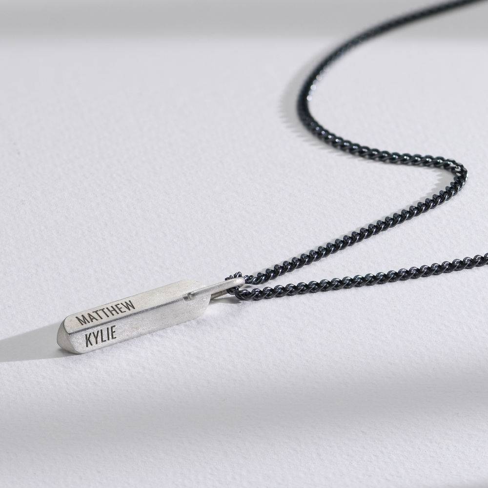 Collar de Hombre Barra Vertical en Plata-2 Collar de Hombre Barra Vertical en Plata-2 foto de producto