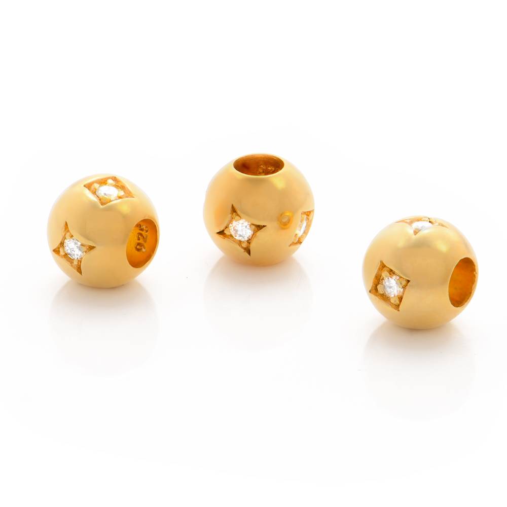 Cuenta de Diamante de 0.08ct en Vermeil de Oro-1 foto de producto
