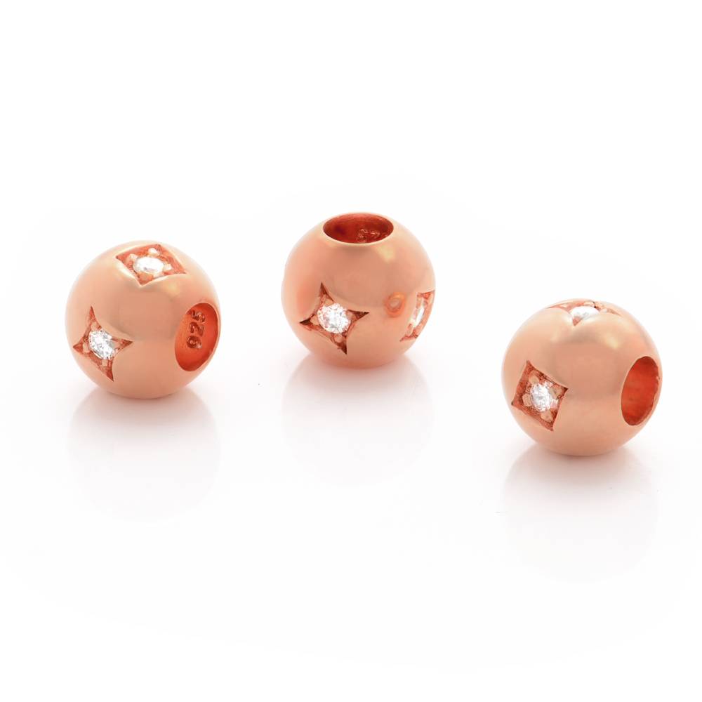 Cuenta de Diamante de 0.08ct en Chapado de Oro Rosa-1 foto de producto