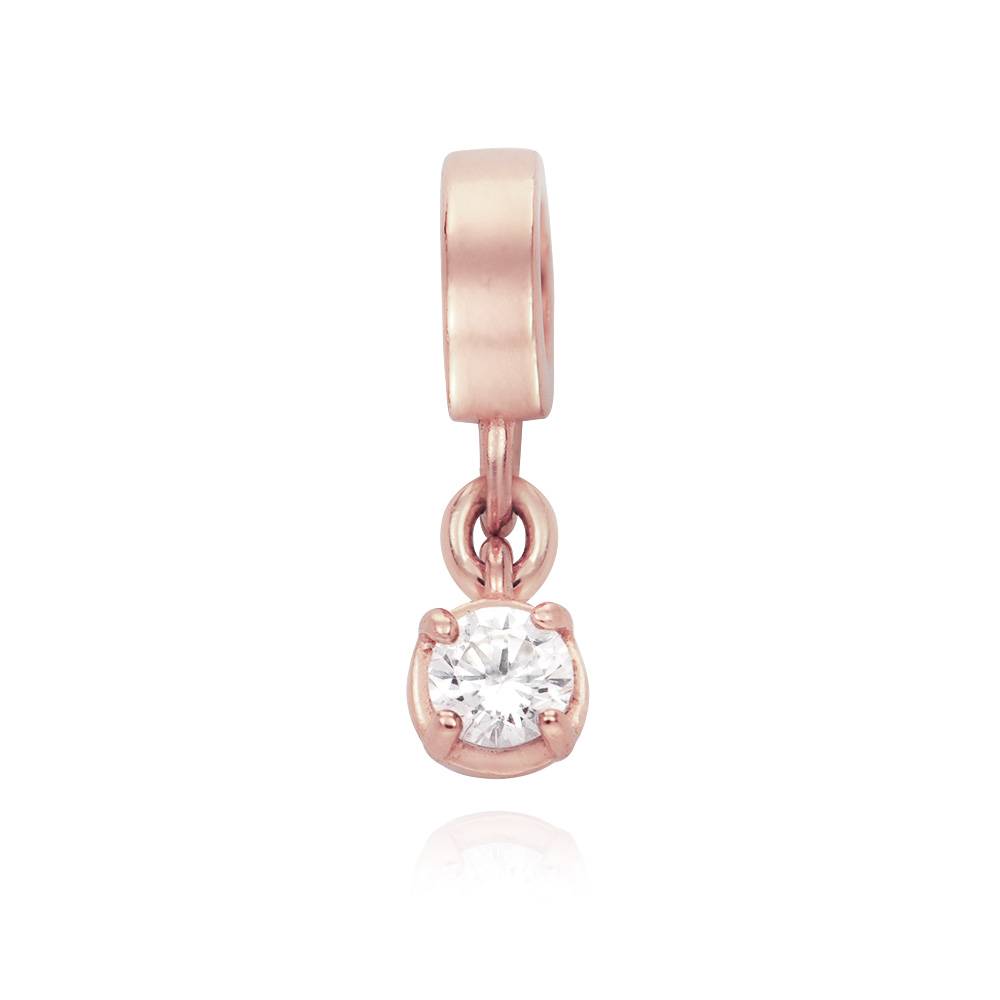 Dije de Diamantes en Chapado de Oro Rosa-1 foto de producto