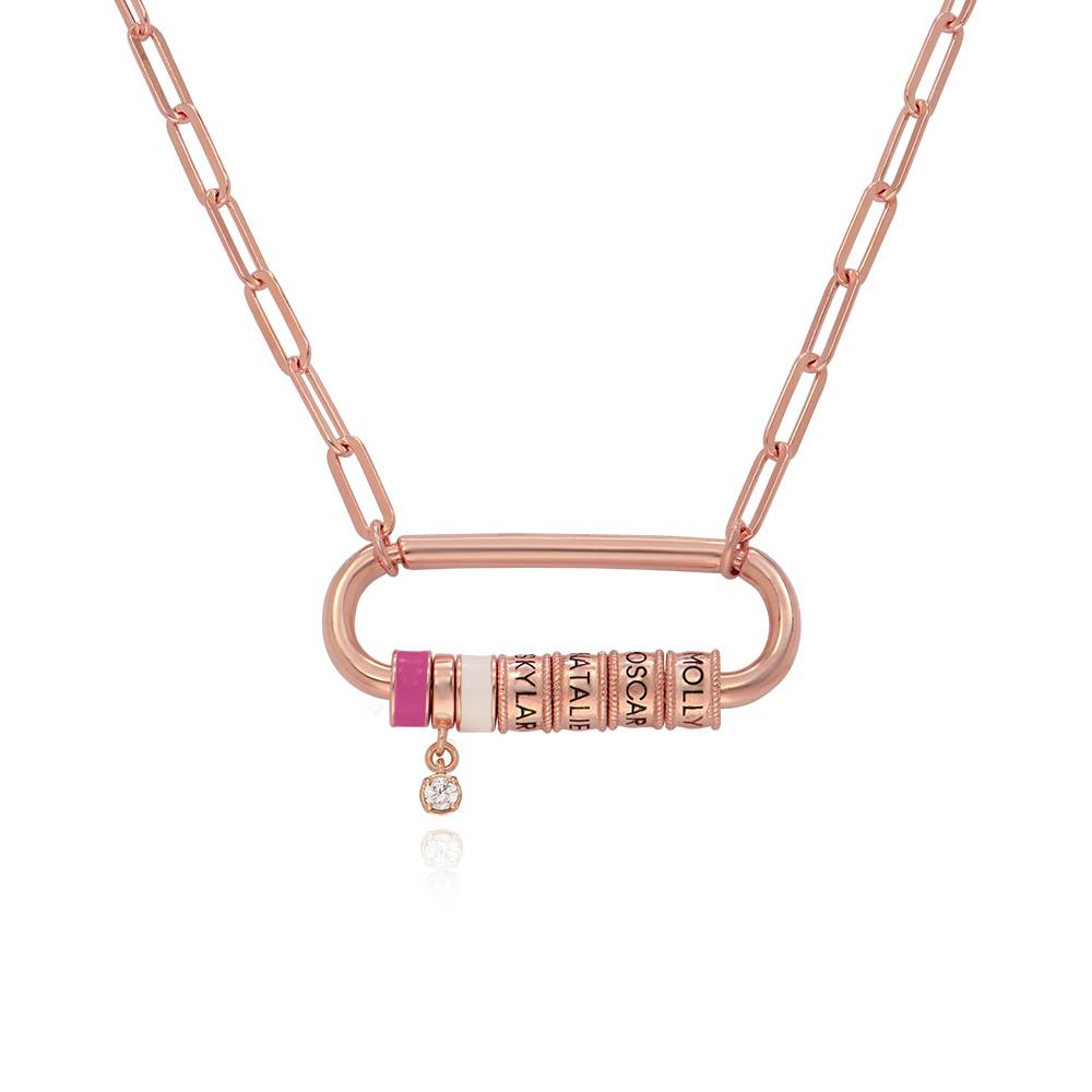 Dije de Diamantes en Chapado de Oro Rosa-2 foto de producto
