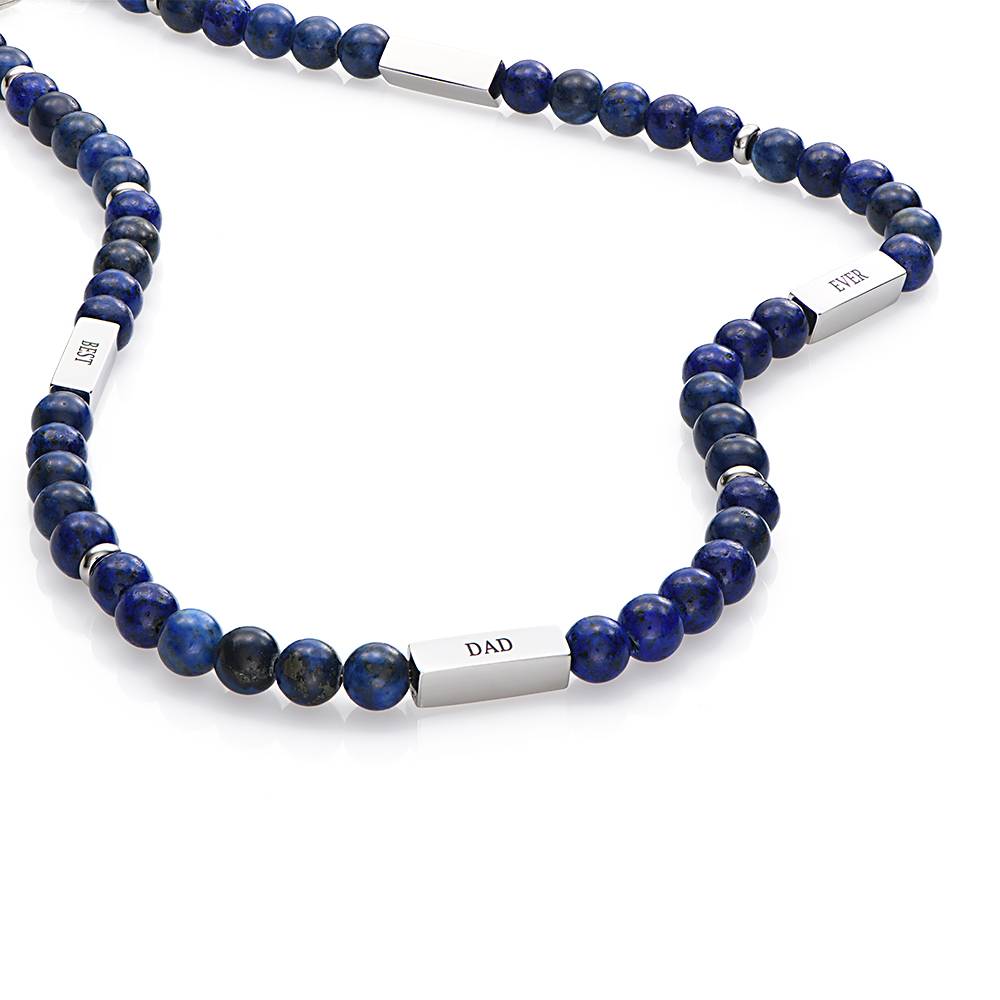 Collar de Cuentas East Coast  Personalizado con Piedras Lapislázuli-5 foto de producto