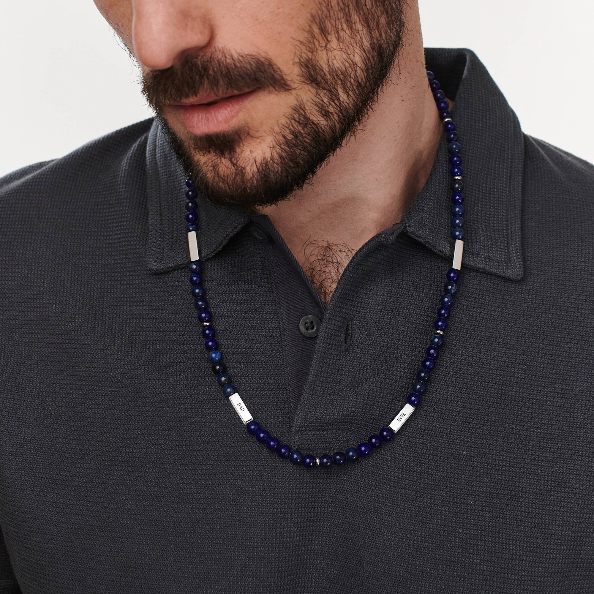 Collar de Cuentas East Coast  Personalizado con Piedras Lapislázuli-1 foto de producto