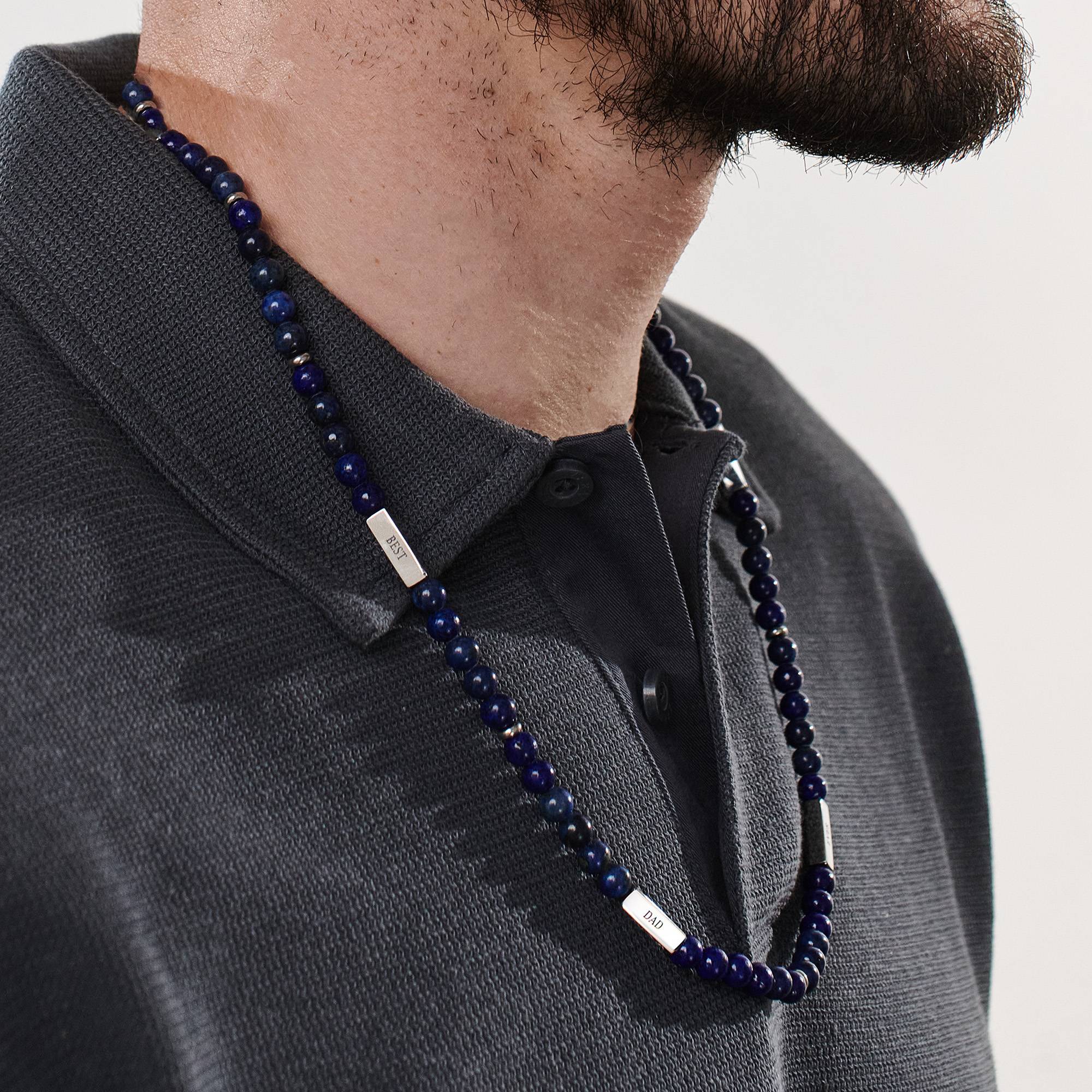 Collar de Cuentas East Coast  Personalizado con Piedras Lapislázuli-2 foto de producto