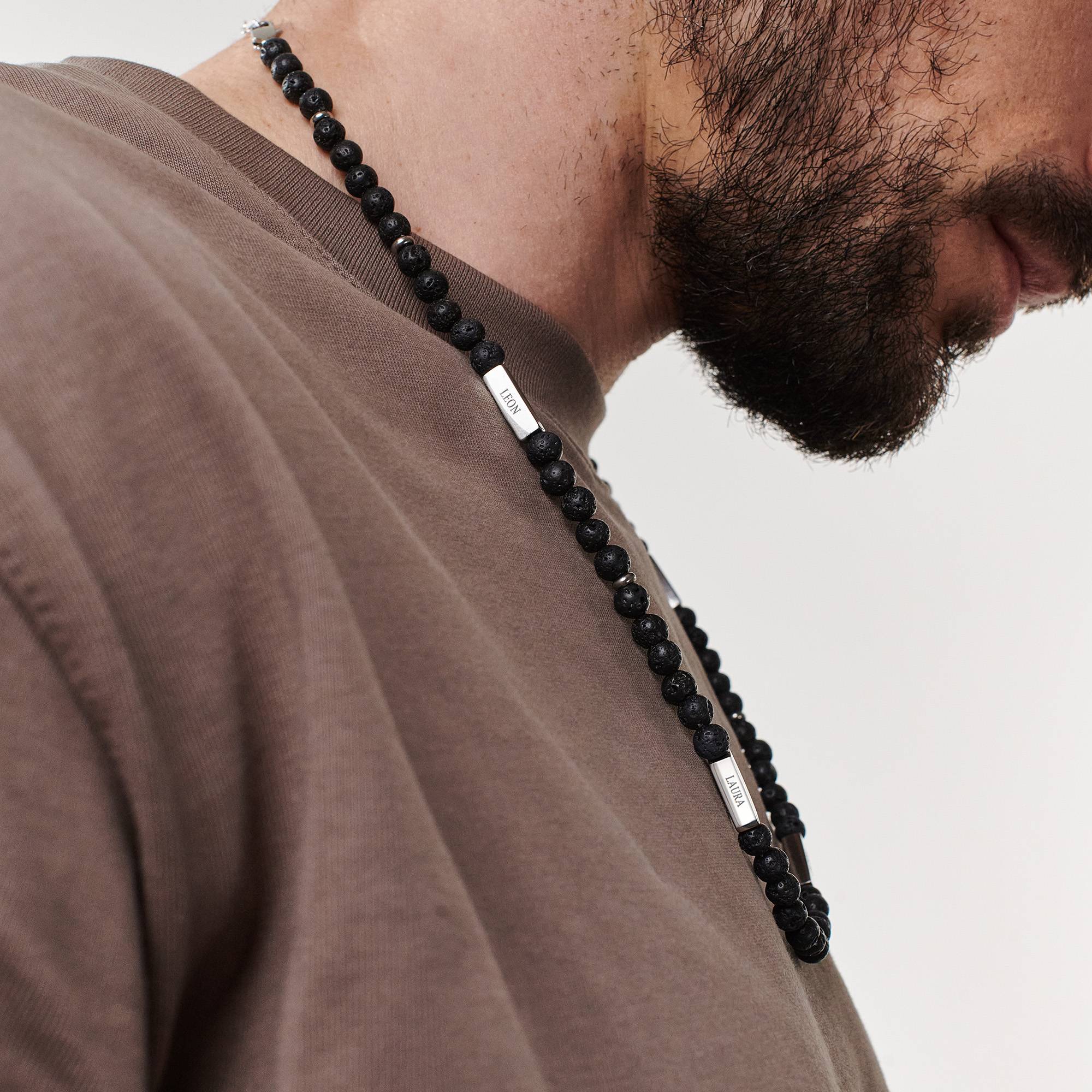 Collar de Cuentas East Coast Personalizado con Piedras de Lava-3 foto de producto