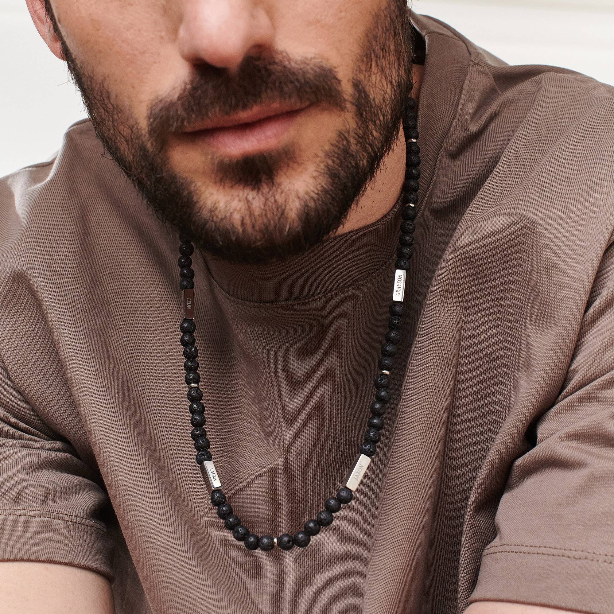 Collar de Cuentas East Coast Personalizado con Piedras de Lava-1 foto de producto