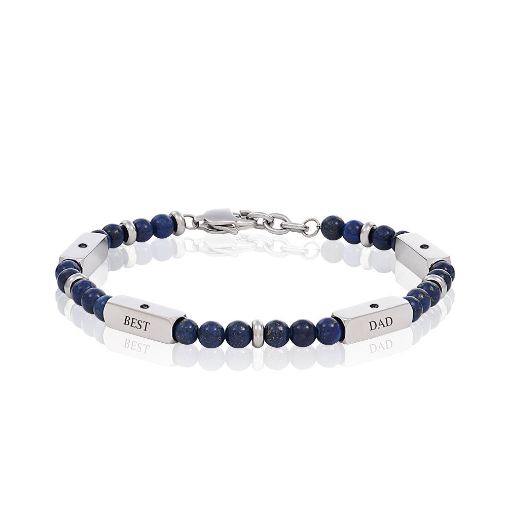Pulsera de Cuentas East Coast Personalizada con Piedras Lapislázuli y Diamantes-4 foto de producto