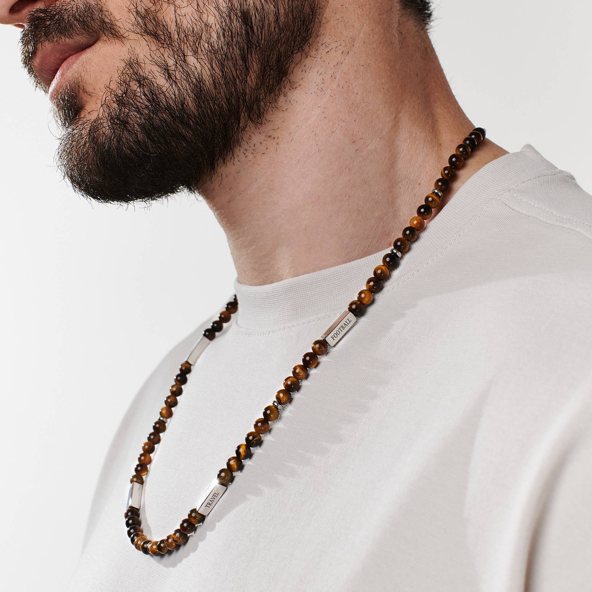 Collar de Cuentas East Coast Personalizado con Piedras Ojo de Tigre-2 Collar de Cuentas East Coast Personalizado con Piedras Ojo de Tigre-2 foto de producto