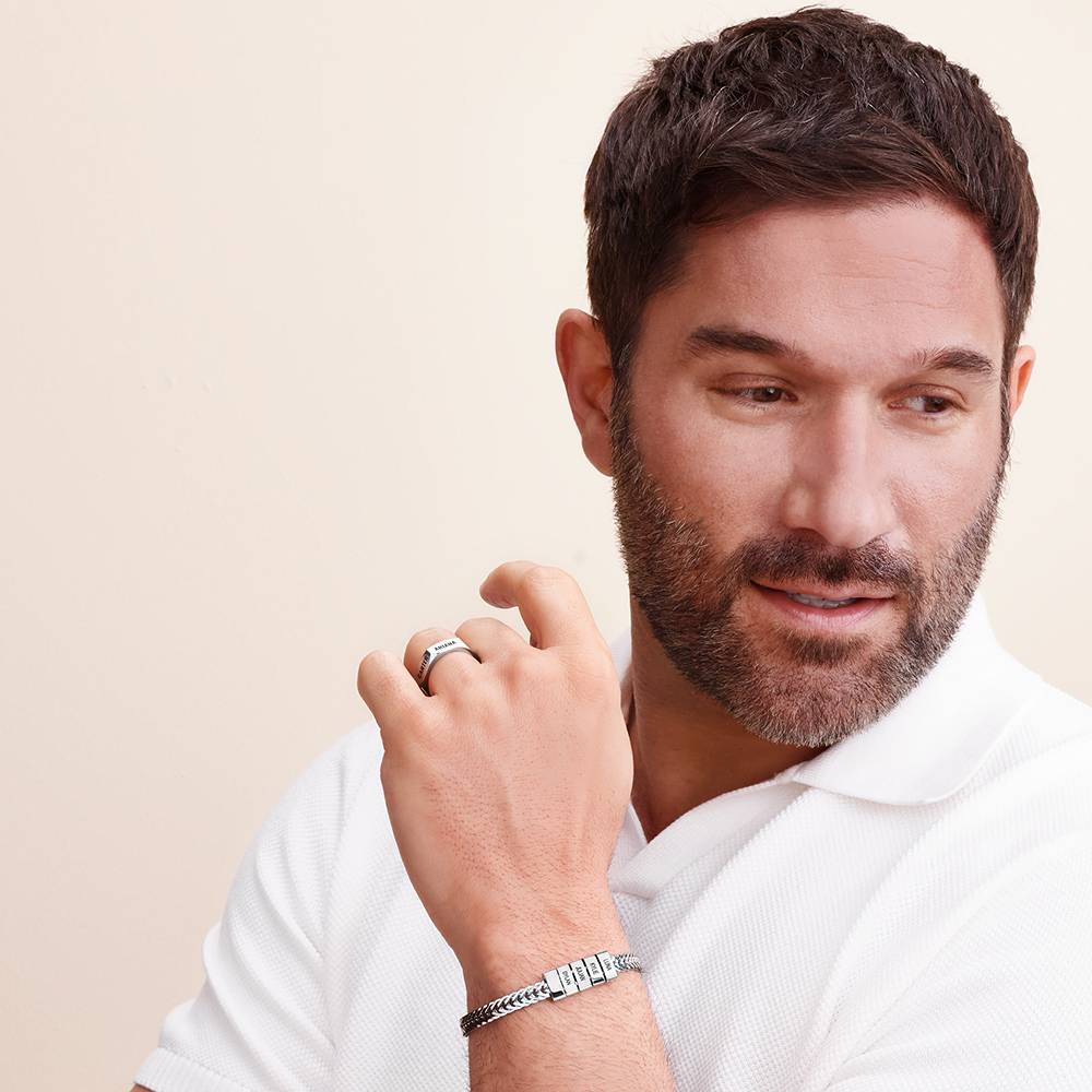 Pulsera Elements con Cuentas de Hombre en Acero Inoxidable-3 foto de producto