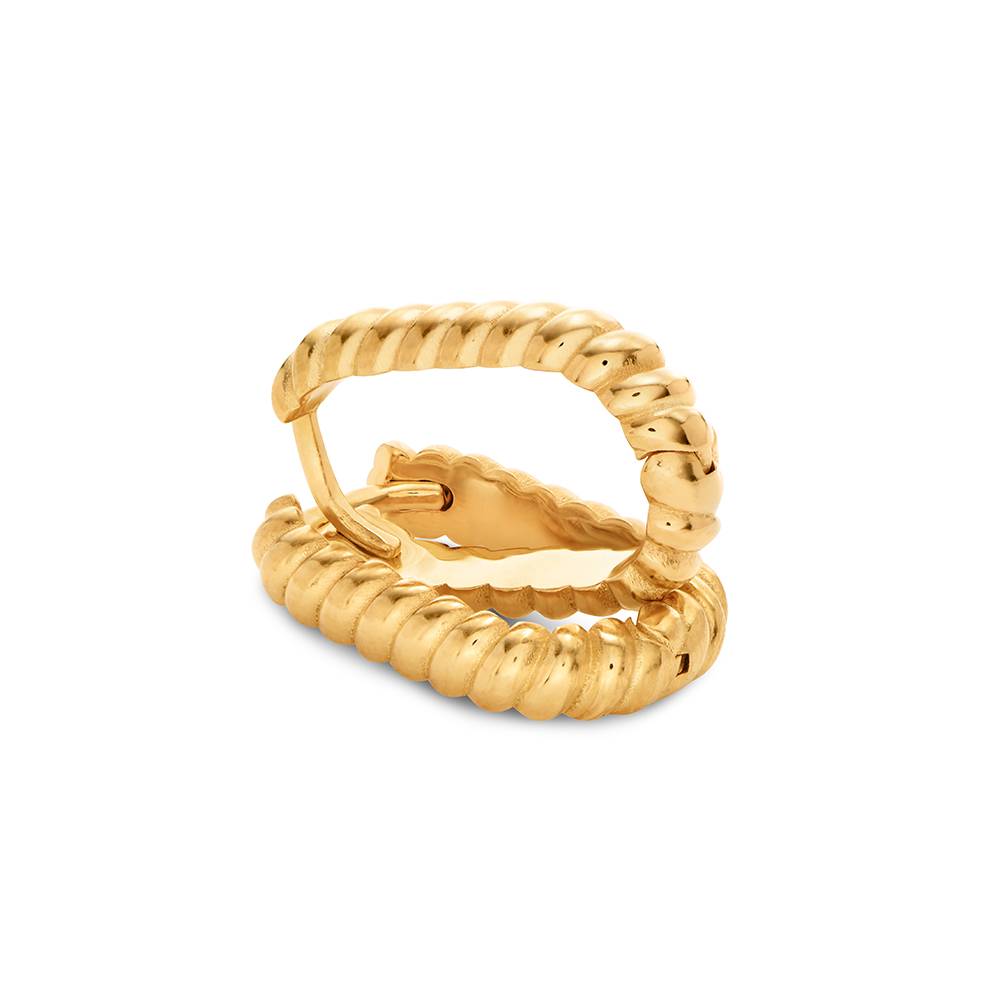Pendientes Aria de Aro de Cuerda en Vermeil de Oro-4 foto de producto