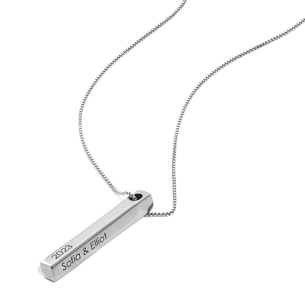 Collar de Barra Totem en Plata-3 Collar de Barra Totem en Plata-3 foto de producto