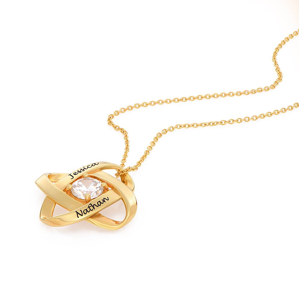 Collar con Nombre Estilo Galaxy con Zirconia Cúbica en Baño de Oro-2 Collar con Nombre Estilo Galaxy con Zirconia Cúbica en Baño de Oro-2 foto de producto