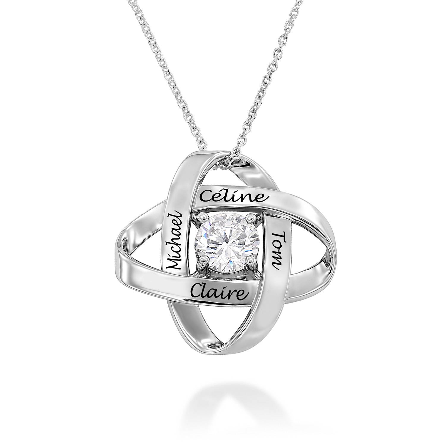 Collar con Nombre Estilo Galaxy con Zirconia Cúbica en Plata Esterlina-4 foto de producto