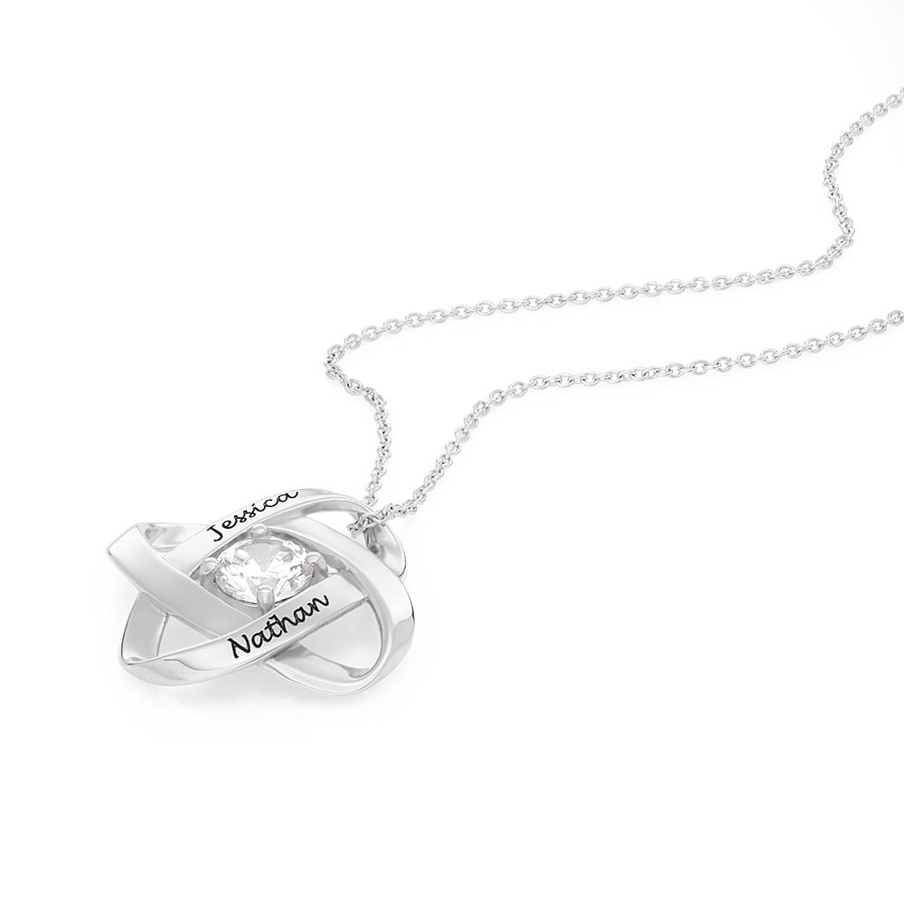Collar con Nombre Estilo Galaxy con Zirconia Cúbica en Plata Esterlina-1 foto de producto