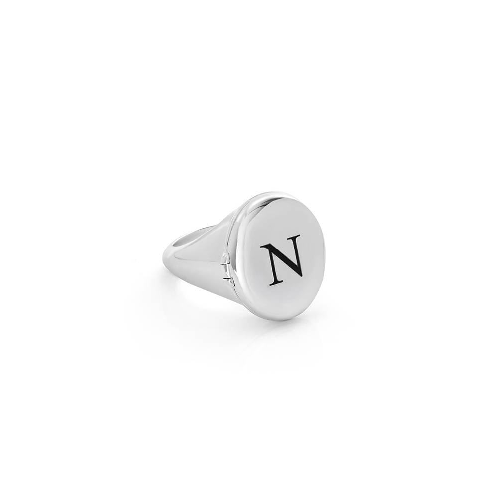 Anillo Meñique con Inicial y Foto Para Siempre Contigo en Plata-2 foto de producto