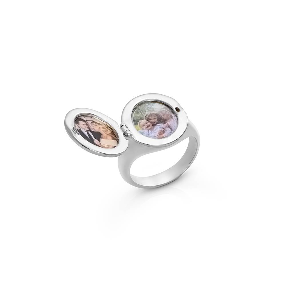 Anillo Meñique con Inicial y Foto Para Siempre Contigo en Plata-5 foto de producto