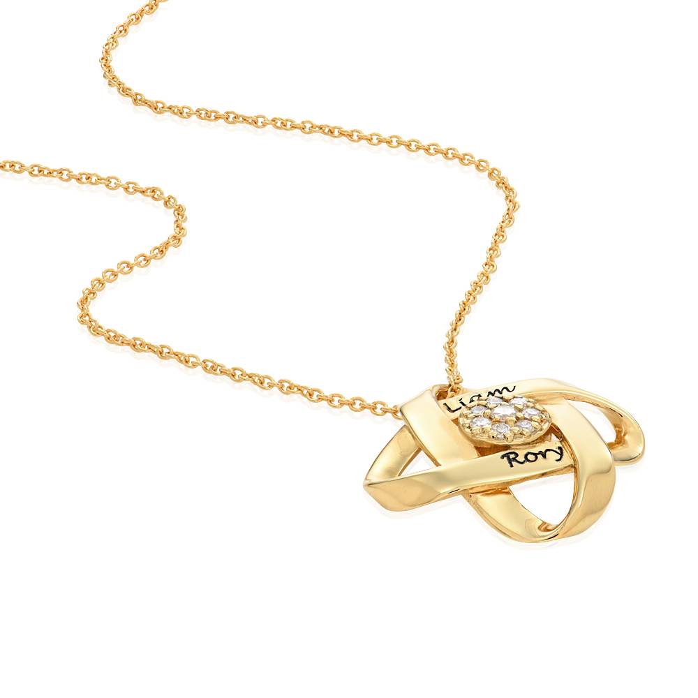 Collar con Nombre Estilo Galaxy con Diamantes en Baño de Oro-1 foto de producto