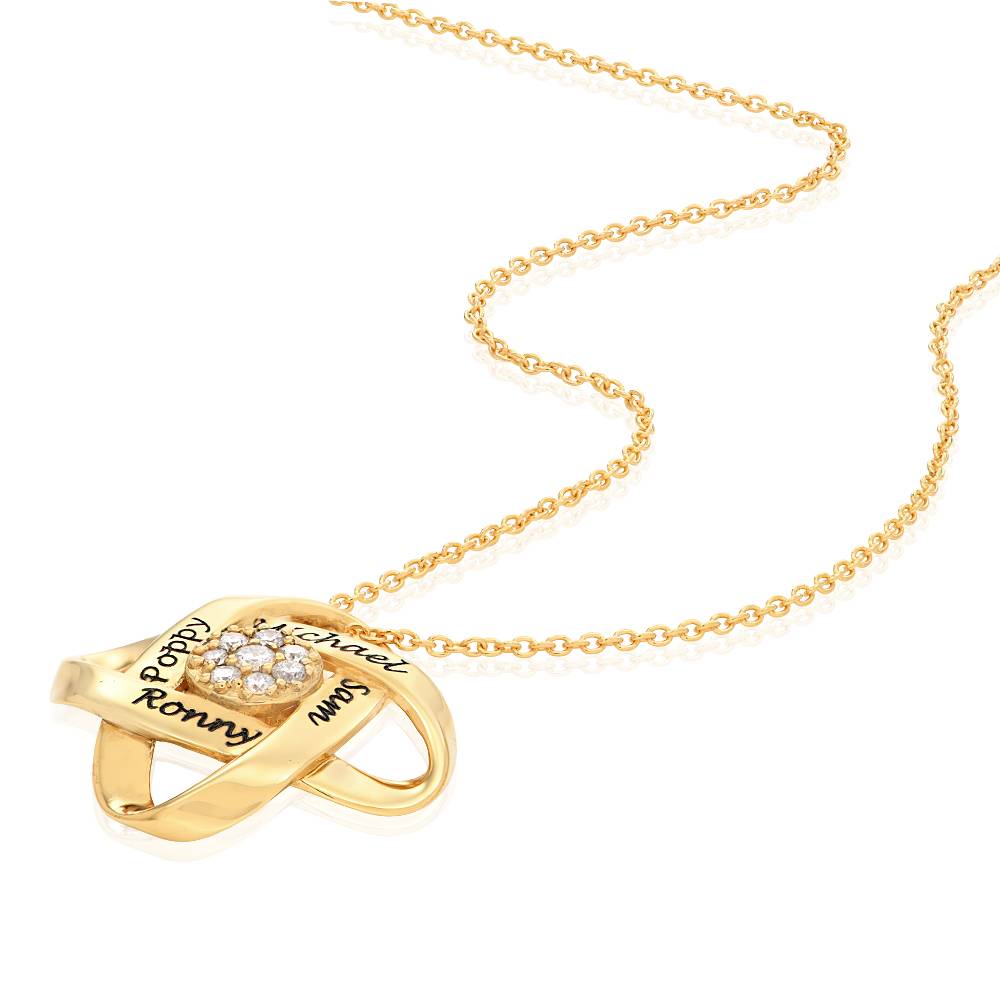 Collar con Nombre Estilo Galaxy con Diamantes en Vermeil de Oro-1 foto de producto