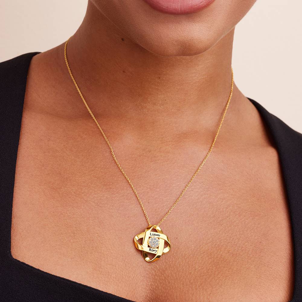 Collar con Nombre Estilo Galaxy con Diamantes en Vermeil de Oro-5 foto de producto