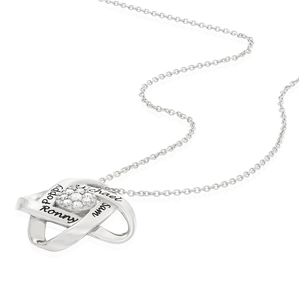 Collar con Nombre Estilo Galaxy con Diamantes en Plata de Ley 925-3 foto de producto