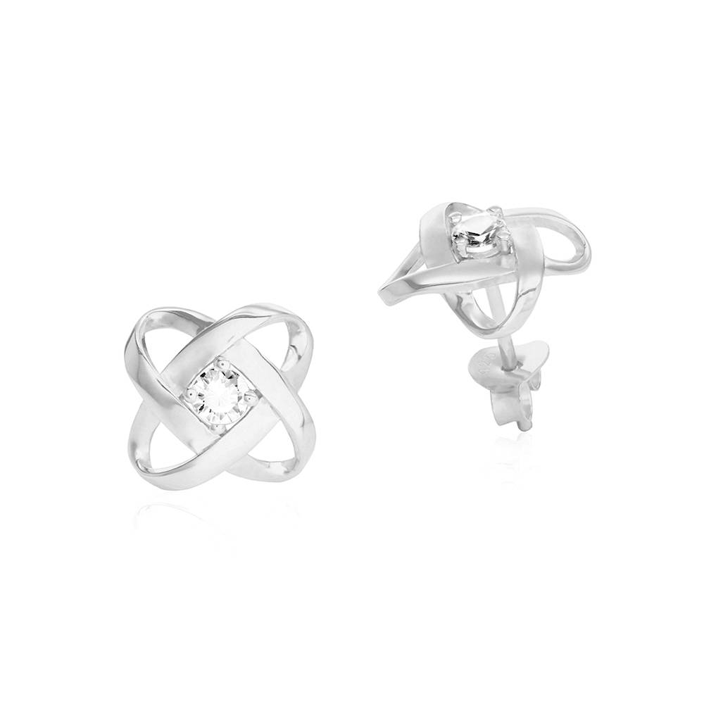 Pendientes Galaxy con Zirconia Cúbica en Plata Esterlina-3 foto de producto