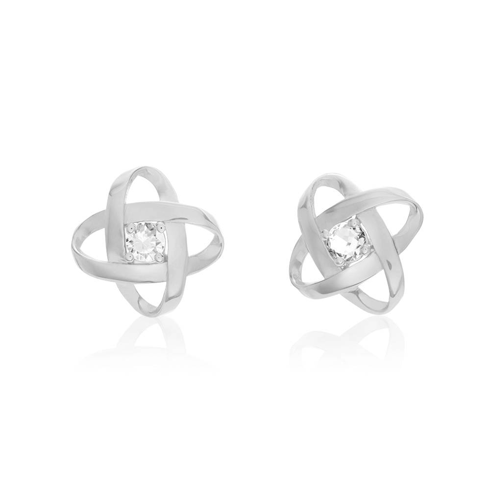 Pendientes Galaxy con Zirconia Cúbica en Plata Esterlina-2 foto de producto
