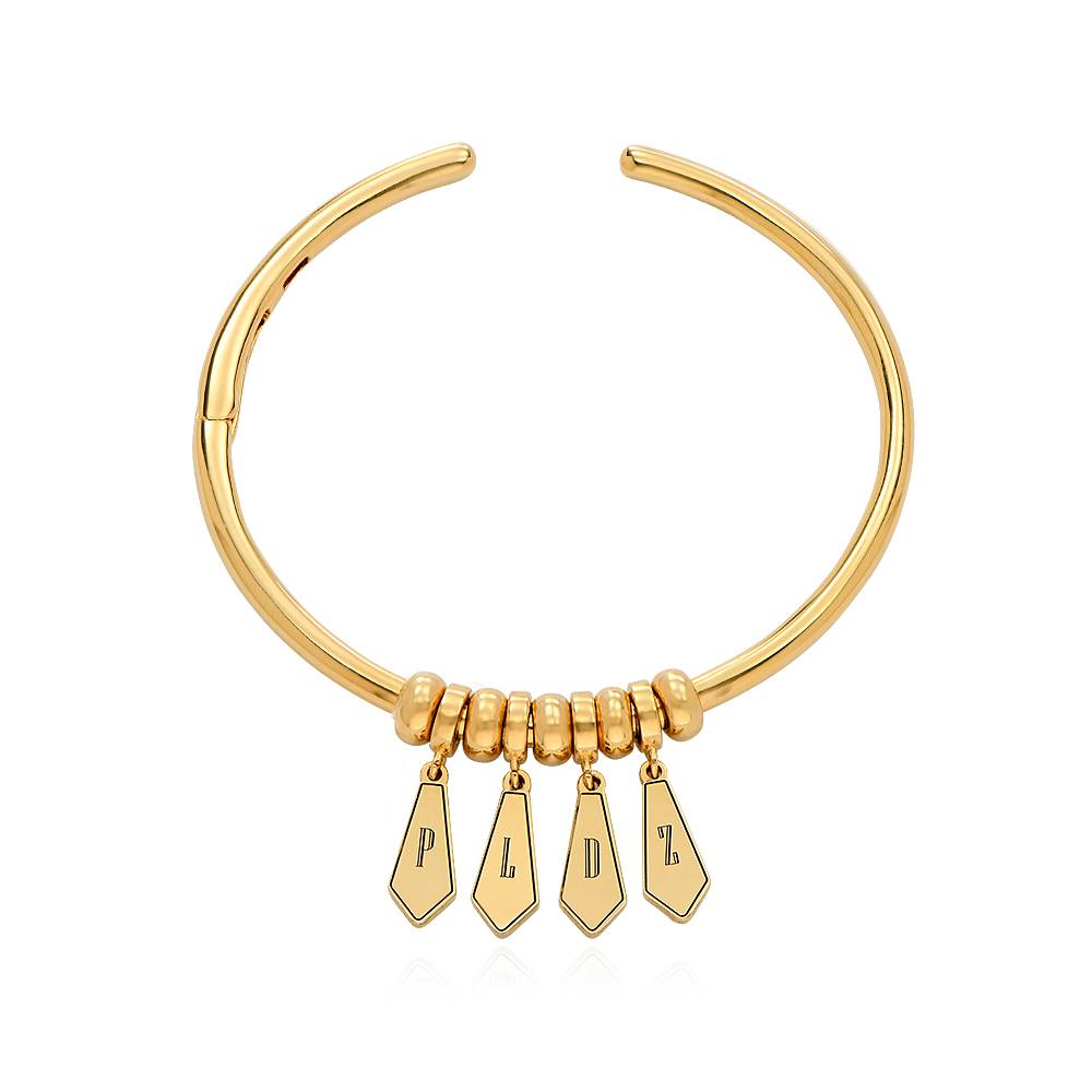 Pulsera Gia con Dijes de Inicial y Piedras en Vermeil de Oro-5 foto de producto