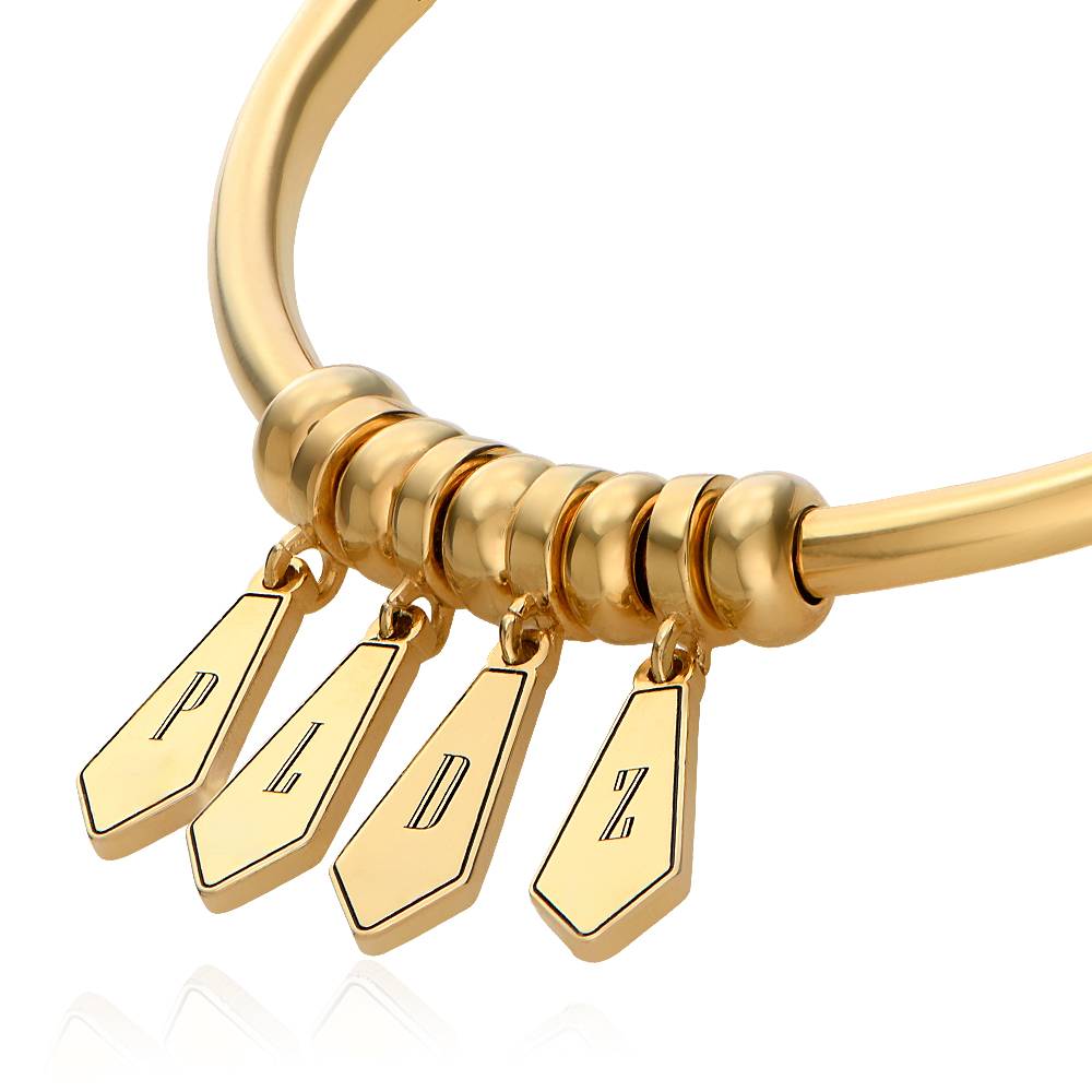 Pulsera Gia con Dijes de Inicial y Piedras en Vermeil de Oro-1 foto de producto
