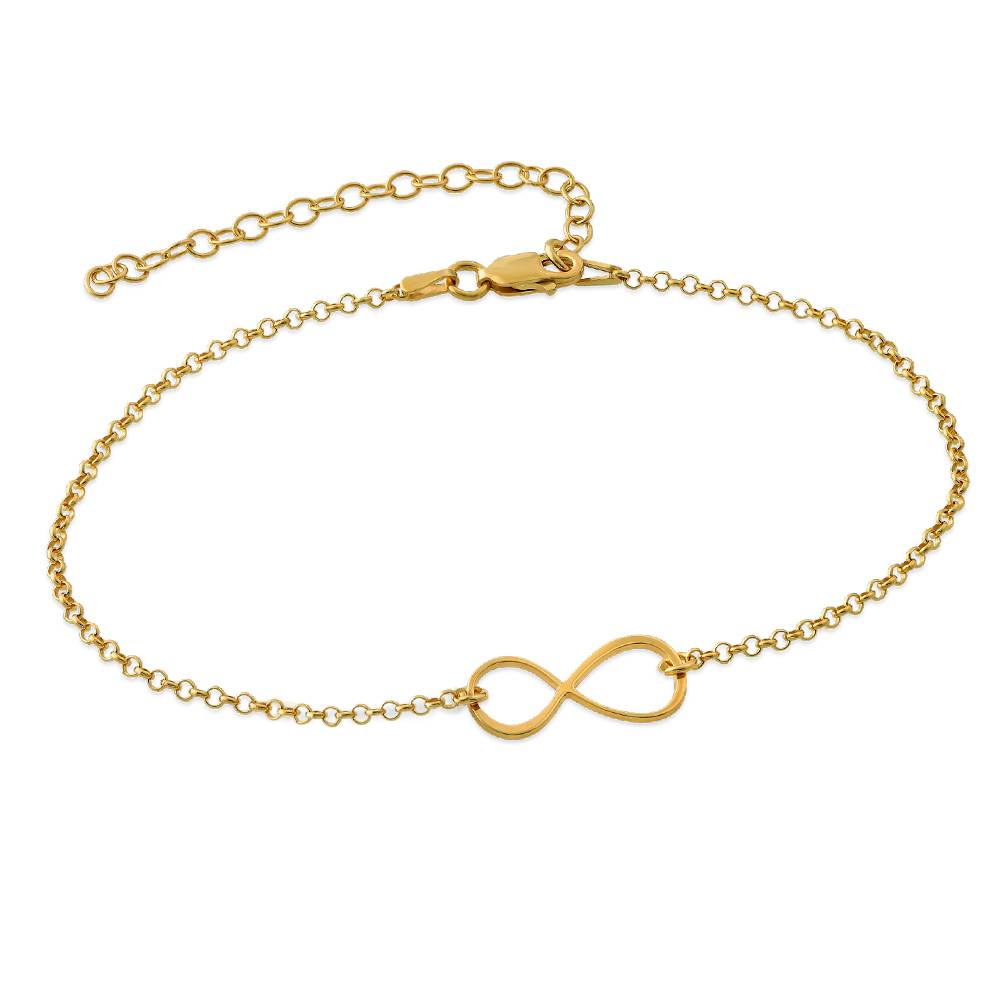 Pulsera / Tobillera Infinito en Chapa de Oro-1 foto de producto