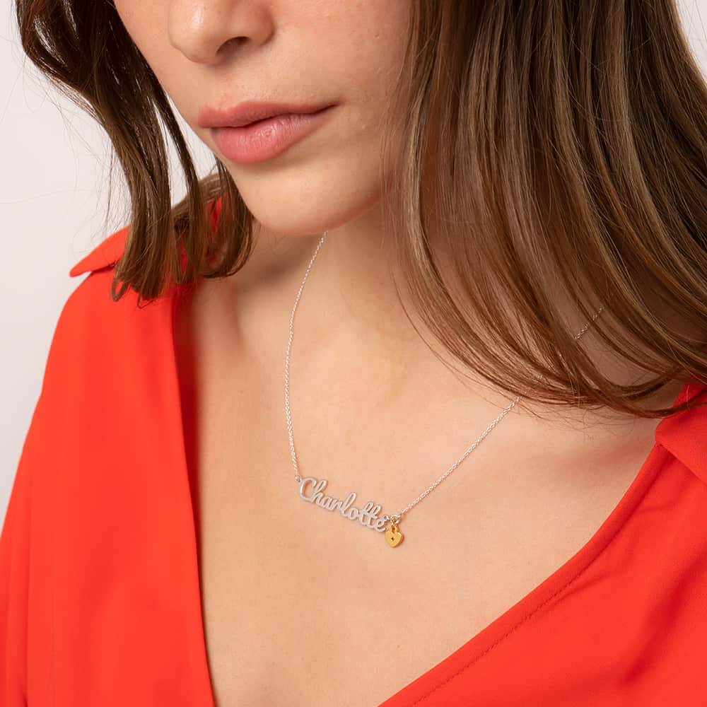 Collar con Nombre Sweetheart en Plata-1 Collar con Nombre Sweetheart en Plata-1 foto de producto