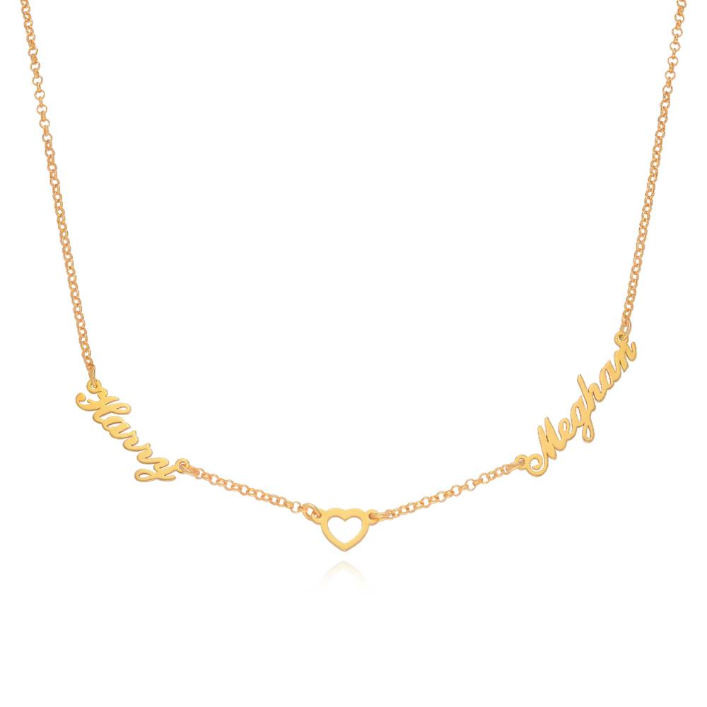 Collar con Nombre y Corazón Lovers en Vermeil de Oro-5 Collar con Nombre y Corazón Lovers en Vermeil de Oro-5 foto de producto