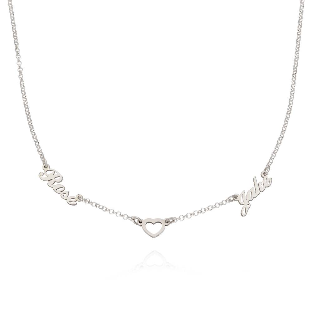 Collar con Nombre y Corazón Lovers en Plata-1 foto de producto