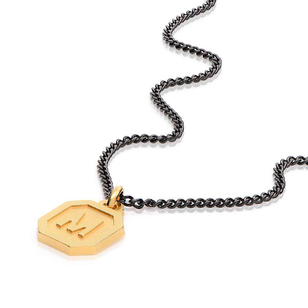 Collar Inicial Heritage para Hombres en Vermeil de Oro-2 foto de producto