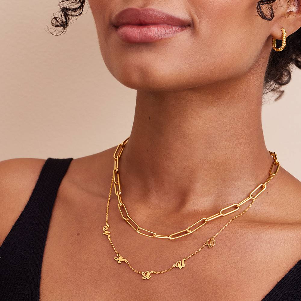 Collar Heritage con Iniciales en Vermeil de Oro-2 foto de producto