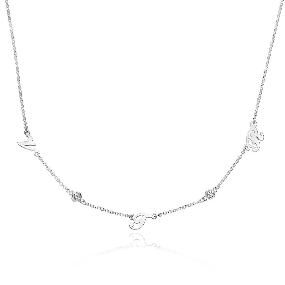 Collar Heritage con Iniciales con Diamantes en Plata Esterlina-1 Collar Heritage con Iniciales con Diamantes en Plata Esterlina-1 foto de producto
