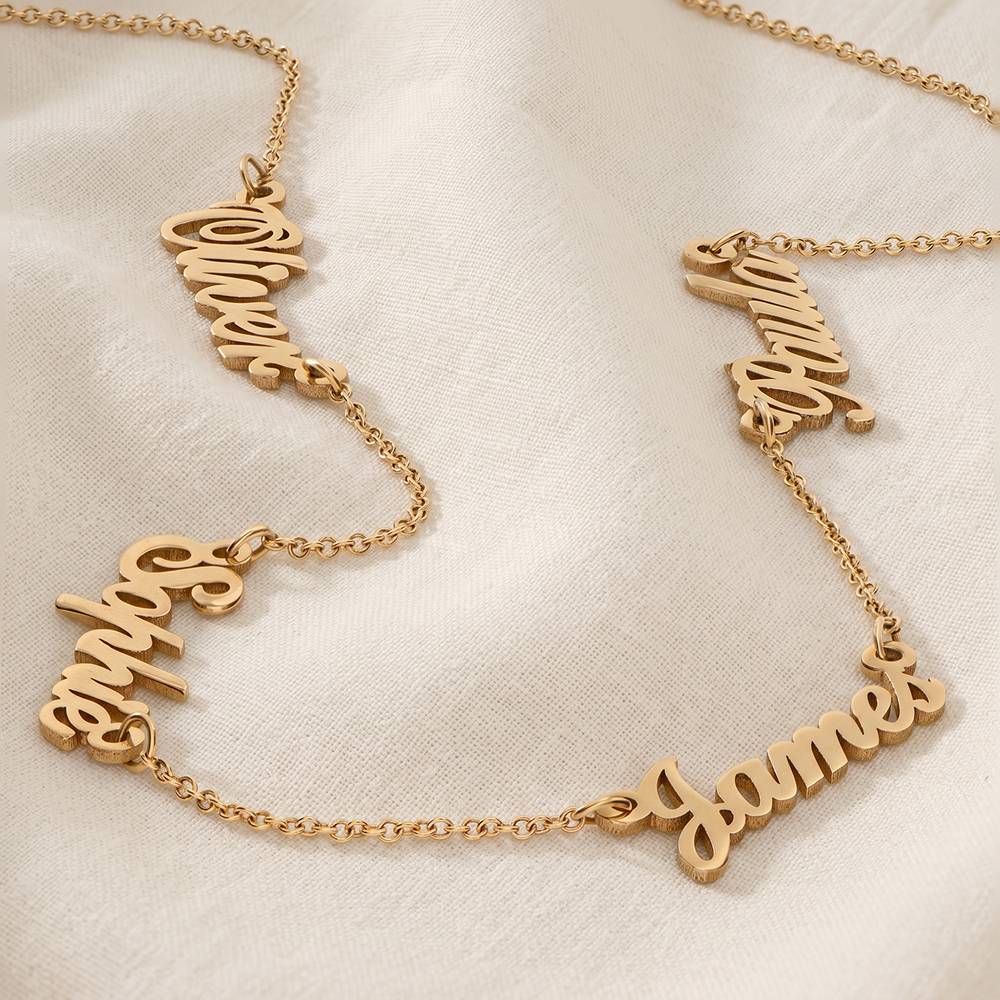 Collar con Nombres Múltiples Heritage en Oro Amarillo 10K-4 foto de producto