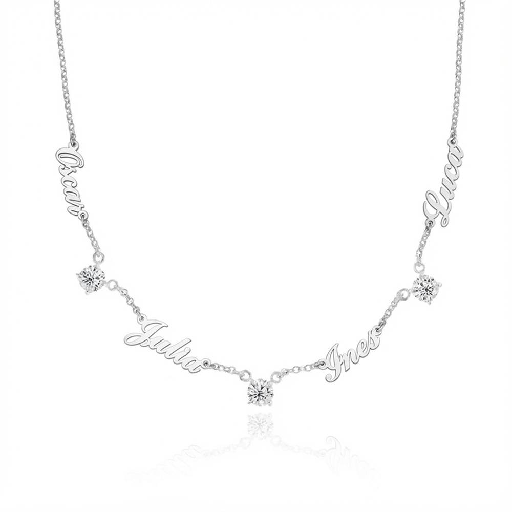 Collar con Nombres Múltiples Heritage con 0.30ct Diamantes en Plata-1 foto de producto