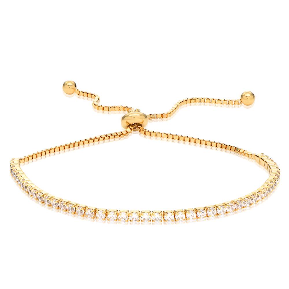 Pulsera de Tenis Ajustable Holly con con Zirconia Cúbica en Baño de Oro-1 foto de producto