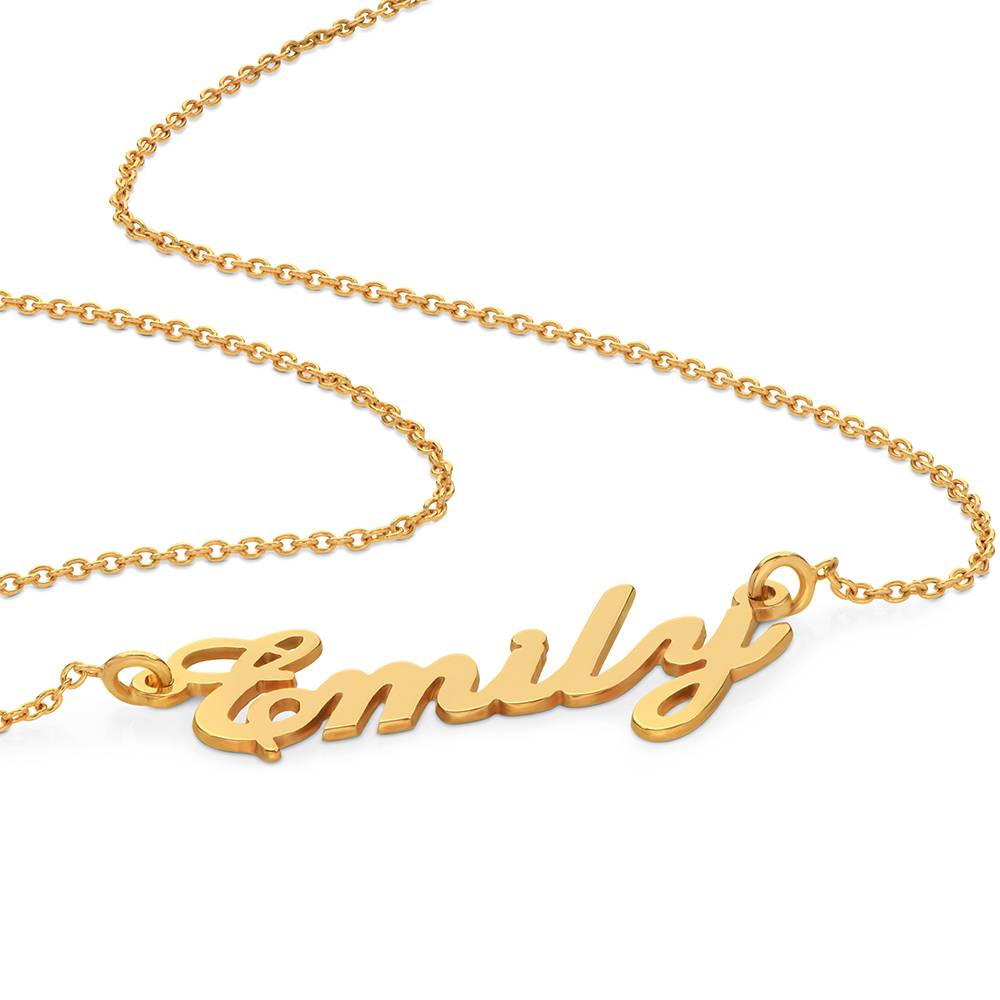 Collar con Nombre Hollywood Pequeño en Chapa de Oro-5 foto de producto